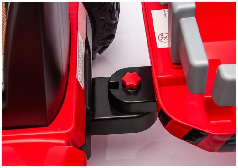 Lean Cars, traktor z przyczepą, pojazd na akumulator, CH9959B 24V, czerwony