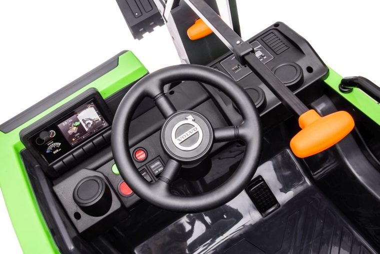 Lean Cars, Volvo, koparka, pojazd na akumulator, DK-VE888, zielony