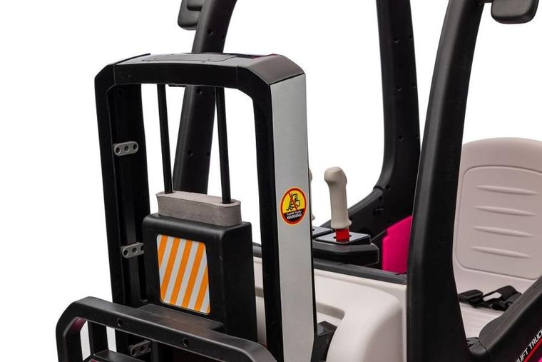 Lean Cars, wózek widłowy, pojazd na akumulator, XMX638, różowy