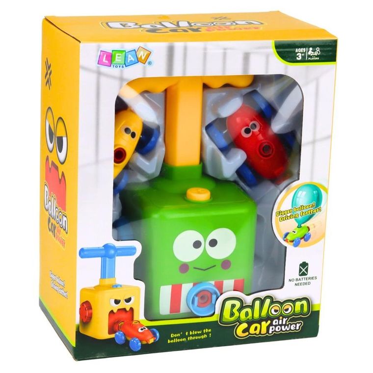 Lean Toys, balonowa wyrzutnia autek, żaba