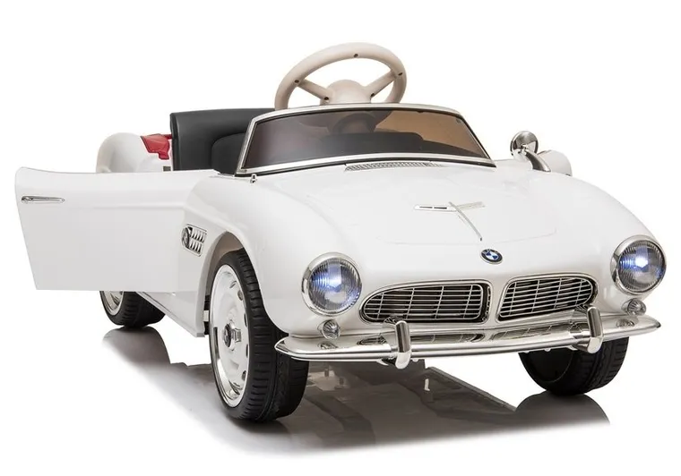 Lean Toys, BMW Retro, pojazd na akumulator, biały