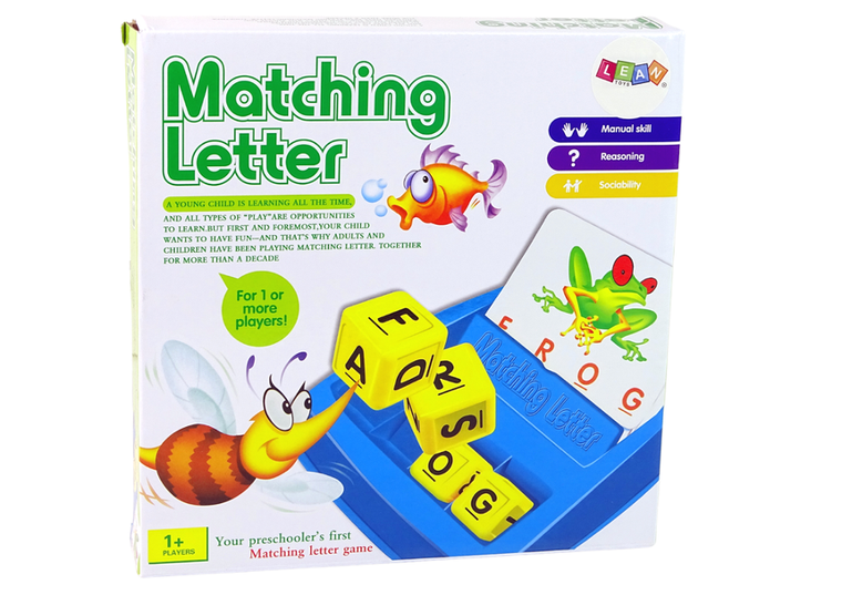 Lean Toys, dopasuj literki, 30 kart, gra do nauki angielskiego