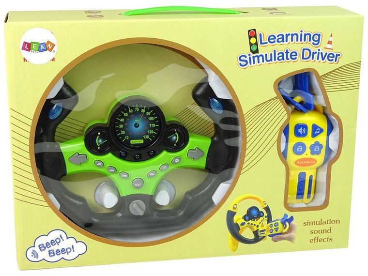 Lean Toys, kierownica z kluczykami, zabawka interaktywna