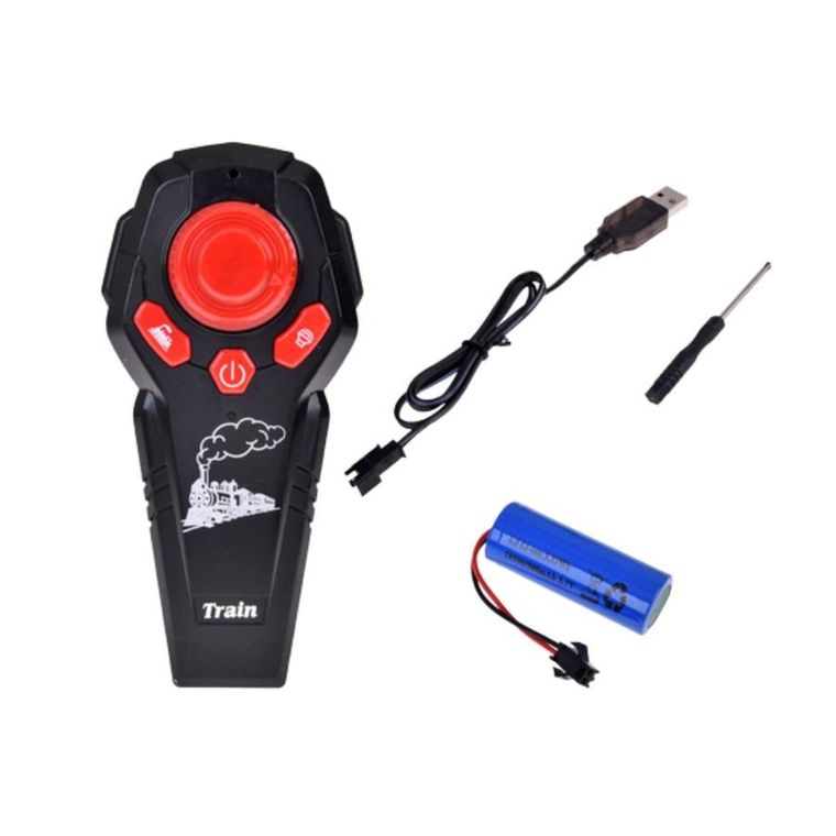 Lean Toys, kolejka zdalnie sterowana z funkcją dymu, 22 elementy