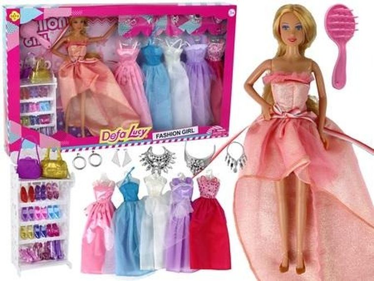 Lean Toys, lalka z akcesoriami do stylizacji
