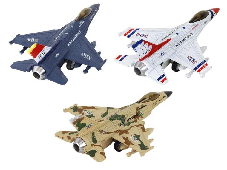 Lean Toys, myśliwiec, samolot wojskowy, dźwięk światła