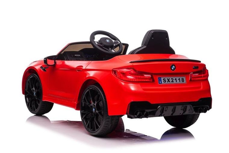 Lean Toys, Samochód BMW M5 Drift, pojazd na akumulator, czerwony