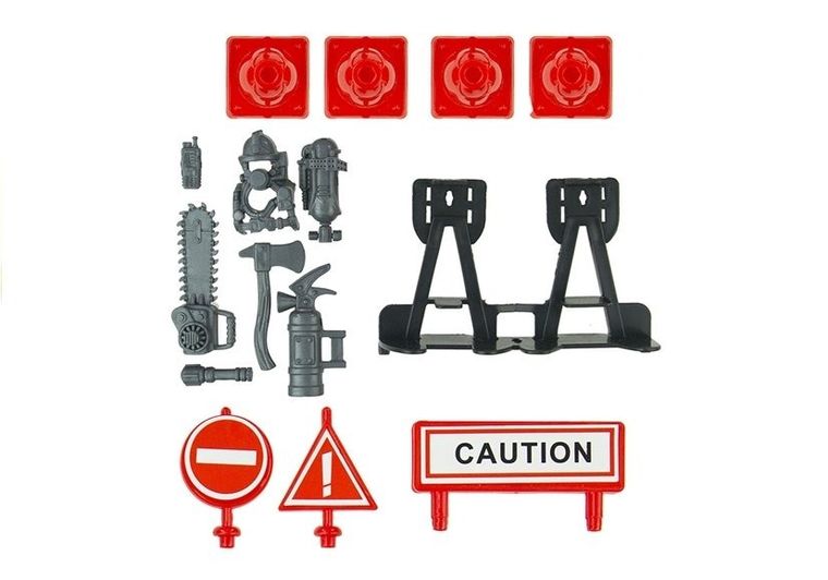 Lean Toys, Straż Pożarna, zestaw pojazdów z kaskiem