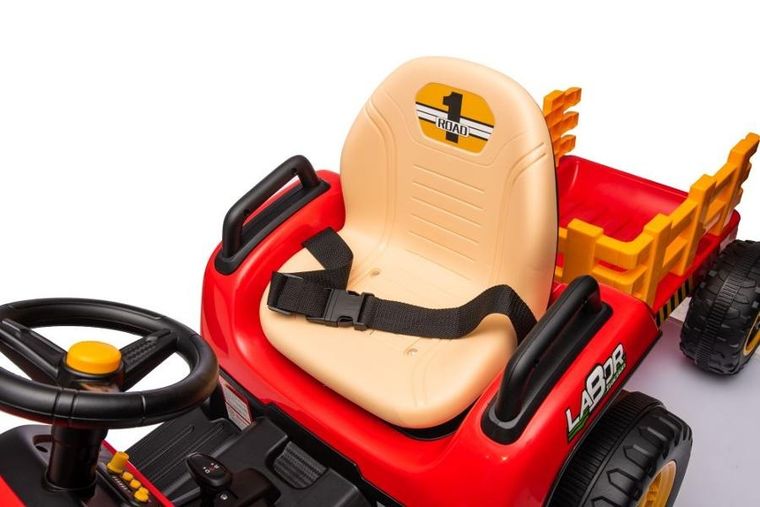 Lean Toys, traktor, pojazd na akumulator, czerwony, BBH-030