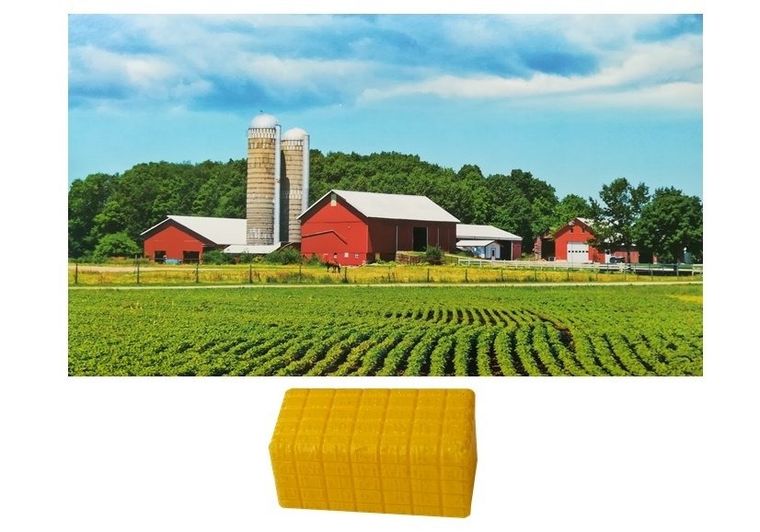 Lean Toys, traktor, pojazd rolniczy, zestaw akcesorii, zielony