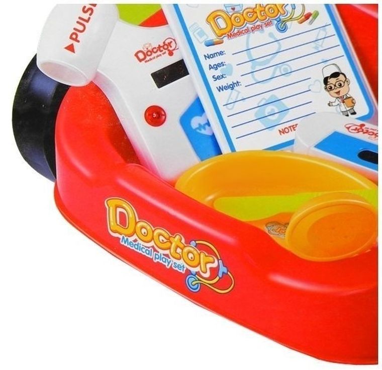 Lean Toys, wózek lekarski z akcesoriami, 22 elementy