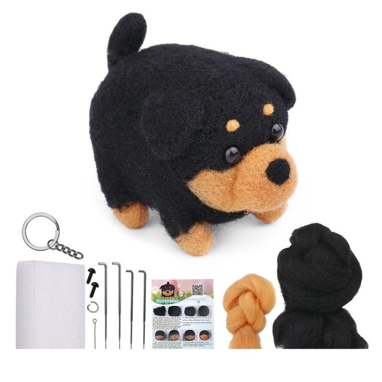 Lean Toys, zestaw kreatywny do filcowania DIY, zwierzak, 1 szt.