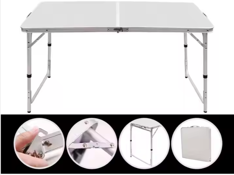 Lean Toys, zestaw turystyczny, stolik + 4 krzesła