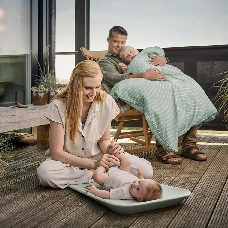 Leander, Matty Mini, podkład na przewijak, mata, sage green