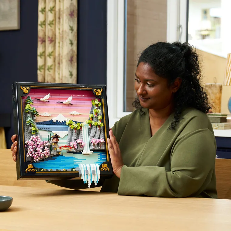 LEGO Art, Japoński krajobraz z kwitnącą wiśnią, 31218