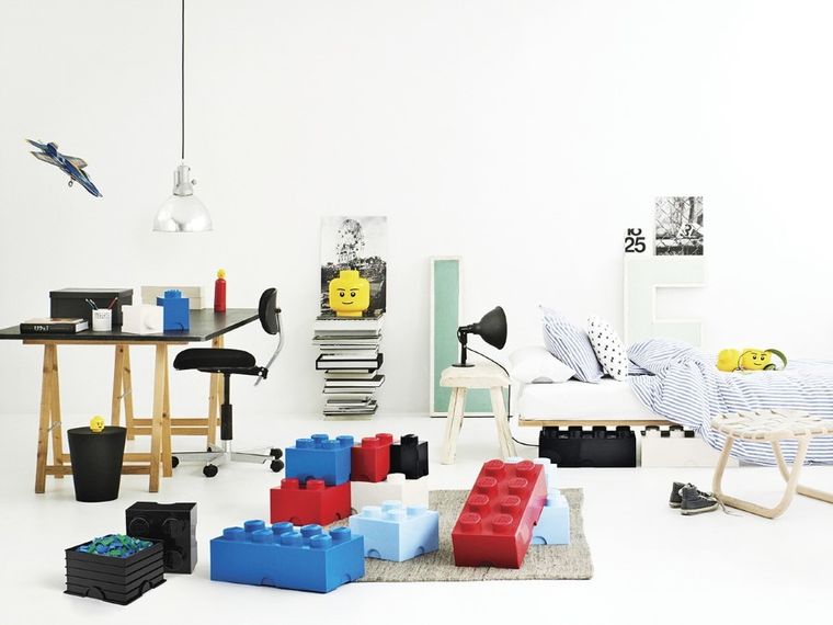 LEGO, Brick 8, pojemnik klocek, niebieski