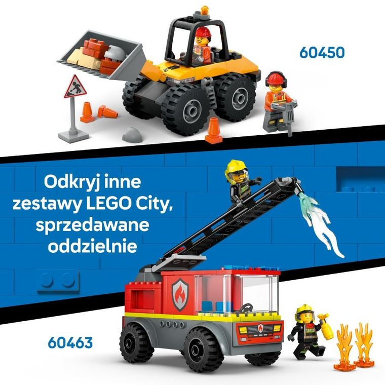 LEGO City, Czerwony traktor z przyczepą i owcą, 60461