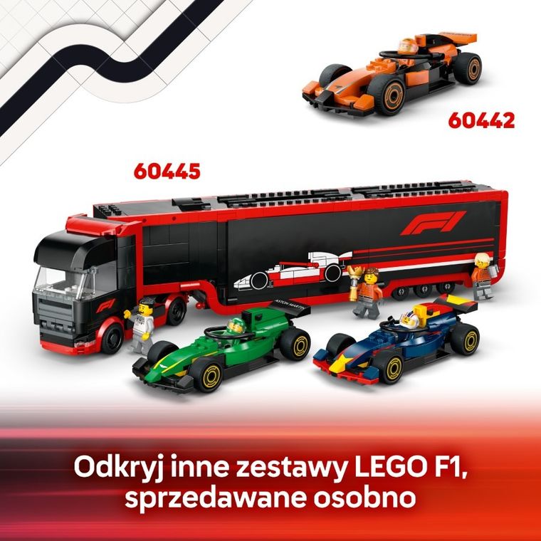 LEGO City, F1 Garaż i bolidy Mercedes-AMG i Alpine, 60444