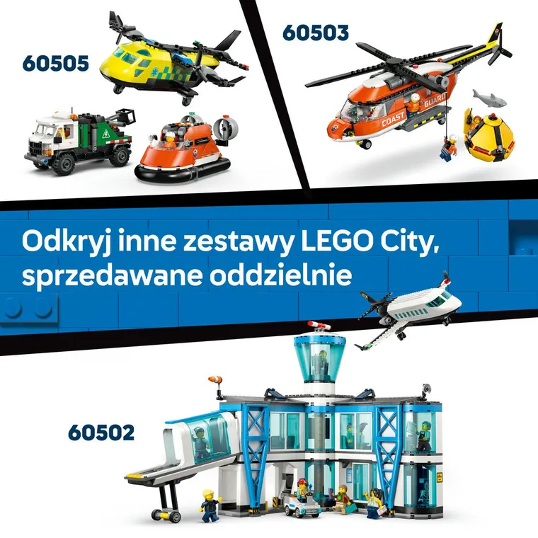 LEGO City, Łódź ratunkowa i helikopter straży przybrzeżnej, 60504