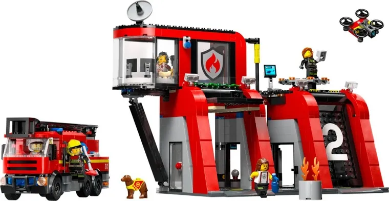 LEGO City, Remiza strażacka z wozem strażackim, 60414