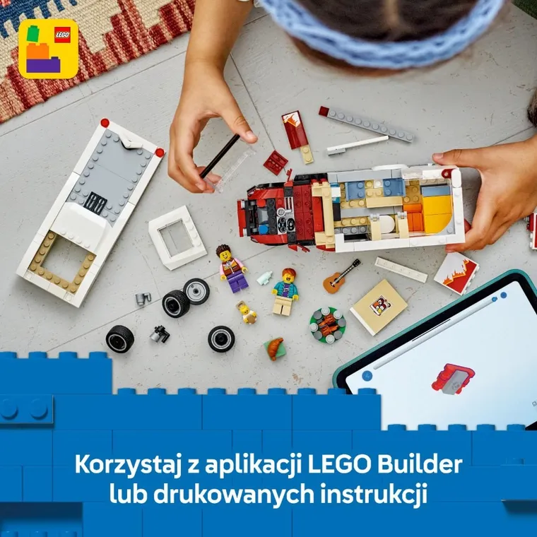 LEGO City, Wakacyjny kamper pełen przygód, 60454