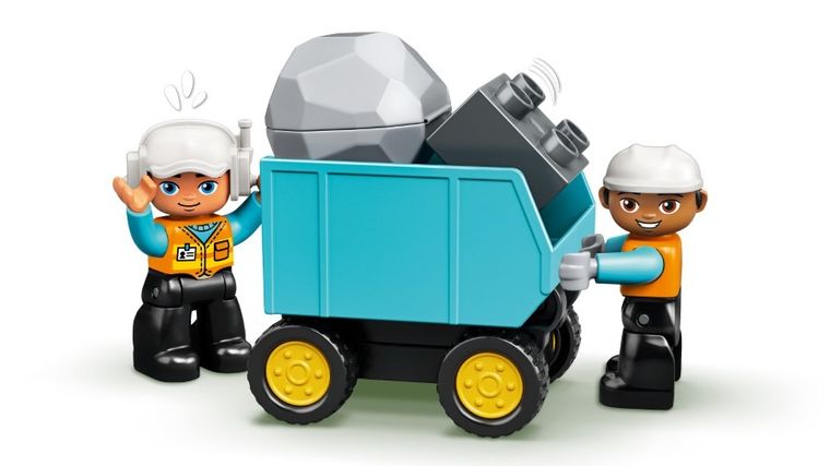 LEGO DUPLO, Ciężarówka i koparka gąsienicowa, zabawka, 10931