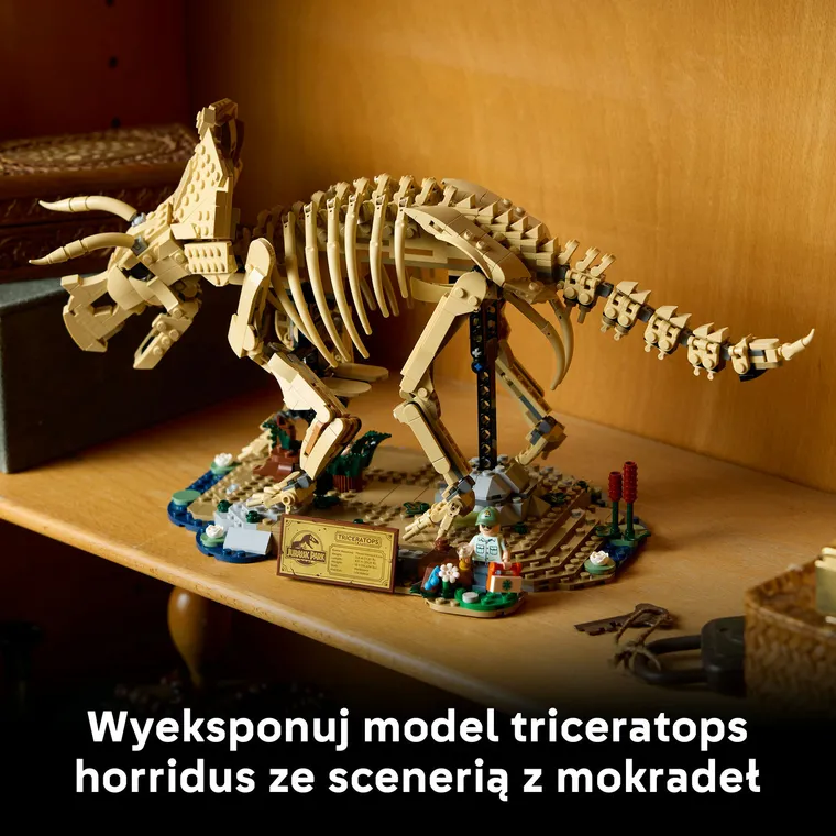 LEGO Jurassic World, Szkielety dinozaurów: triceratops, 77985