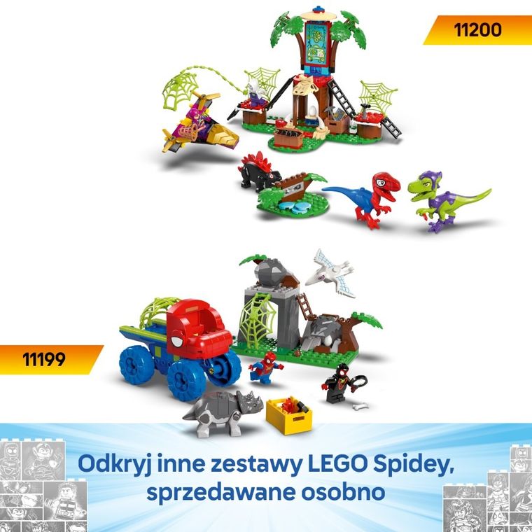 LEGO Marvel, Pościg Spina za Electro w dinopojeździe, 11198