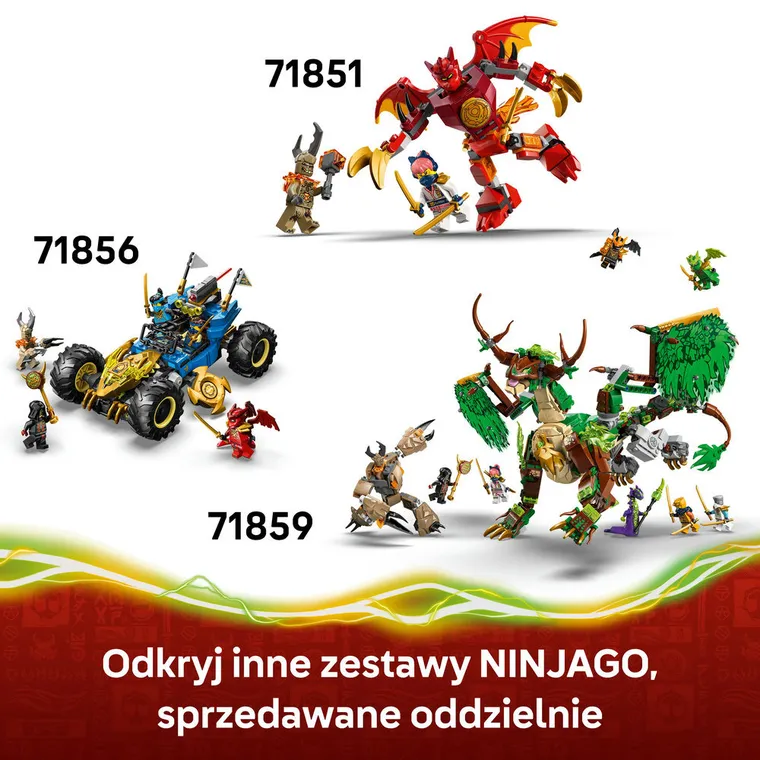 LEGO NINJAGO, Bitwa ninja: domek na drzewie z pojazdami, 71857