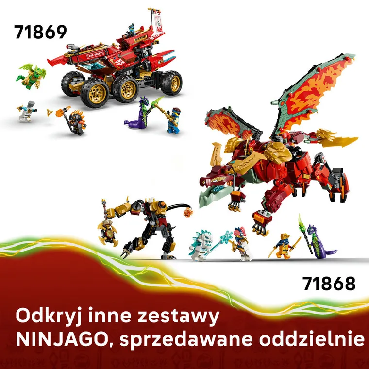 LEGO NINJAGO, Transformujący smoczy mech Wyldfyre, 71868