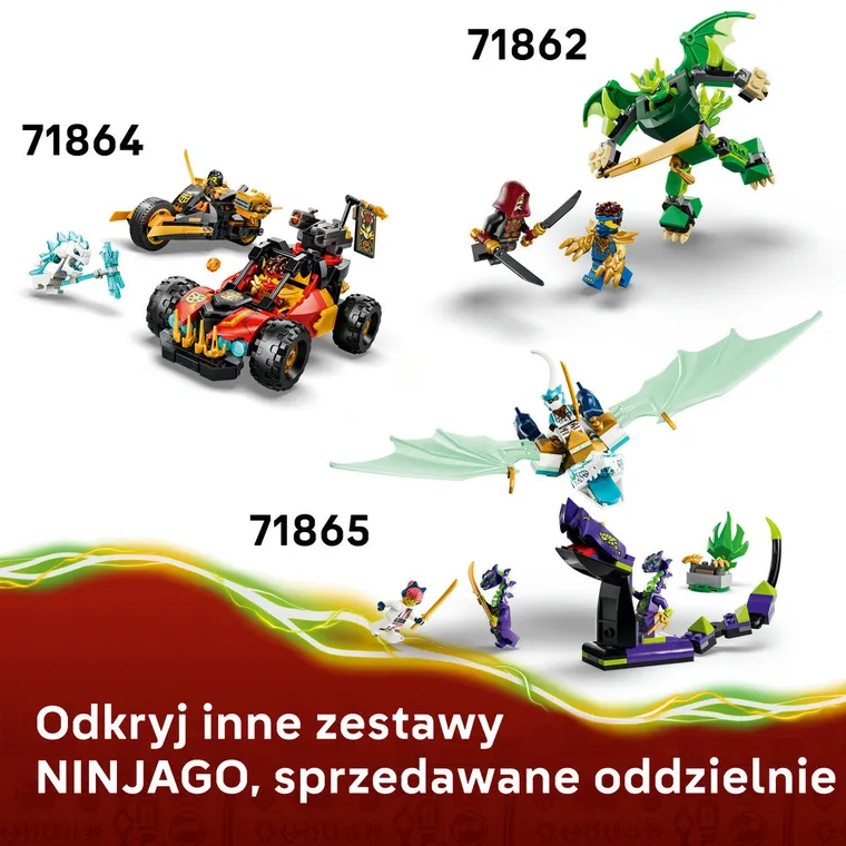 LEGO NINJAGO, Zilvar i smocza bestia Grimtak, 71863