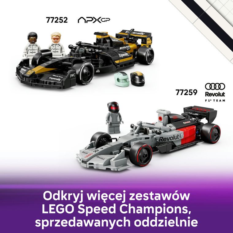 LEGO Speed Champions, Bolid F1 ACADEMY LEGO, 77258