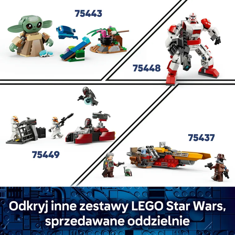 LEGO Star Wars, Śmigacz Mandalorianina i Grogu, 75436
