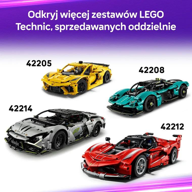 LEGO Technic, Hipersamochód Bugatti Chiron Pur Sport, 42222
