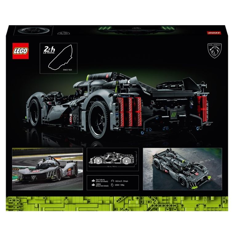 LEGO Technic, PEUGEOT 9X8 24H Le Mans Hybrid Hypercar, 42156