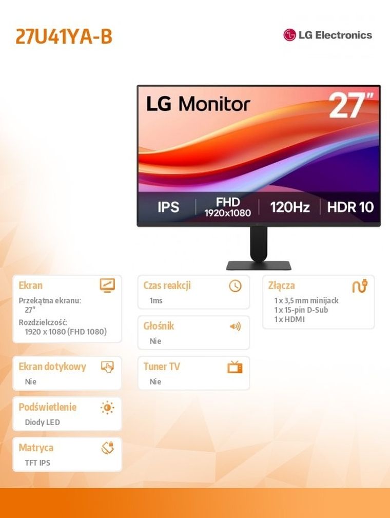 LG, monitor, 27", 27U41YA-B