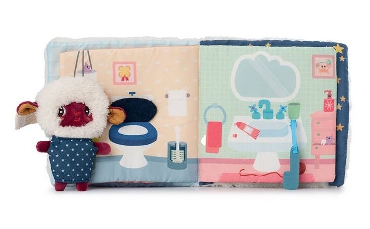 Lilliputiens, Dobranoc, Owieczka Yvon, książeczka aktywizująca z mini-przytulanką, 12m+