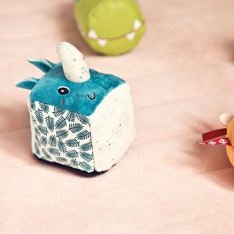 Lilliputiens, Dżungla, zwierzątka wielofunkcyjne, zestaw 4 miękkich klocków, 6m+