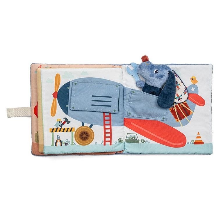 Lilliputiens, Garaż Pieska Jules'a, miękka książeczka aktywizująca, 12m+