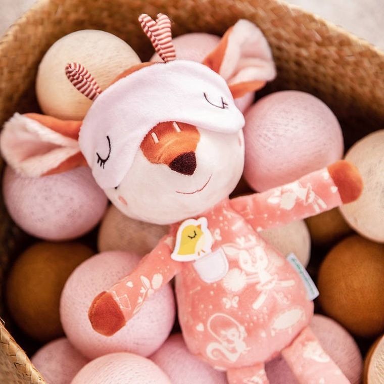 Lilliputiens, maskotka do spania z elementami fluorescencyjnymi, Sarenka Stella, 6m+