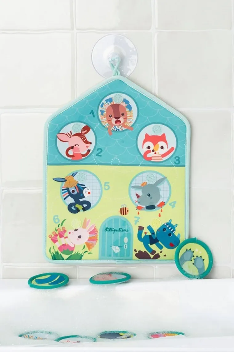 Lilliputiens, Myję się, edukacyjna mata do wanny, 18m+