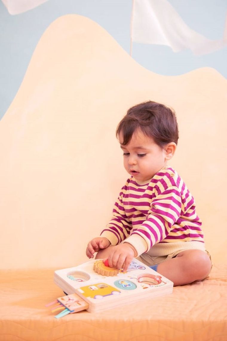 Lilliputiens, Pojazdy, drewniana tablica manipulacyjna, 12m+