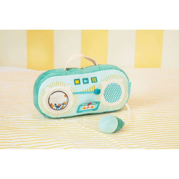 Lilliputiens, Smok Joe, Radio, zabawka sensoryczna, przytulanka, 9m+