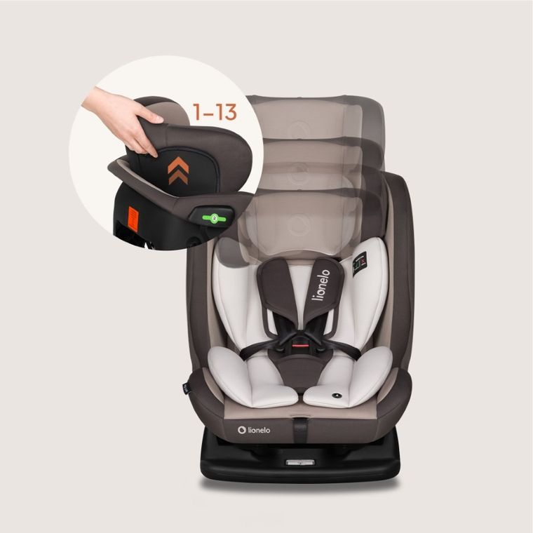 Lionelo, Aart, i-Size, fotelik samochodowy, beige latte, 40-150 cm