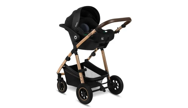 Lionelo, Amber 2in1, wózek wielofunkcyjny, Black Onyx