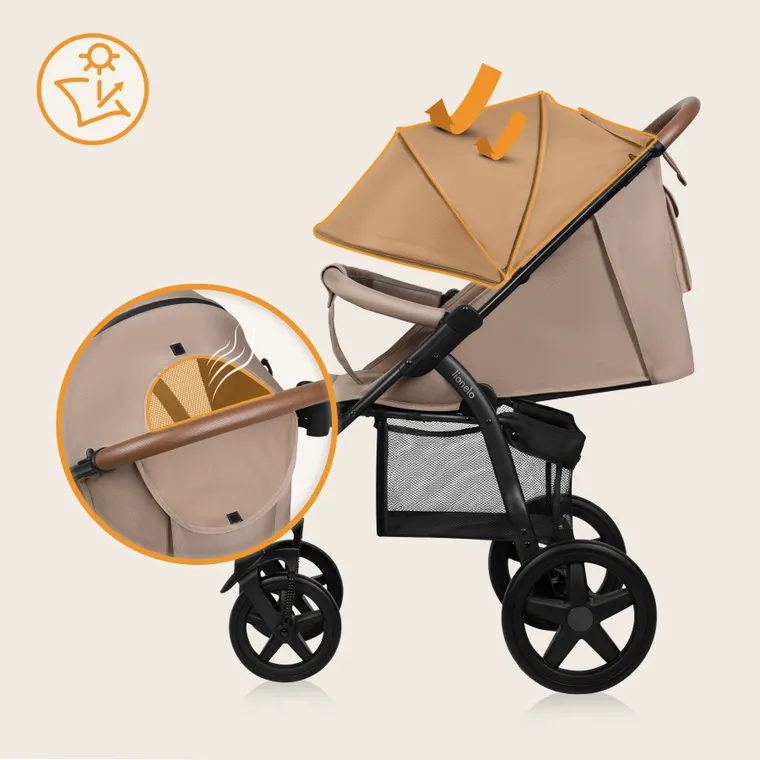 Lionelo, Annet Plus, wózek spacerowy, Beige Sand
