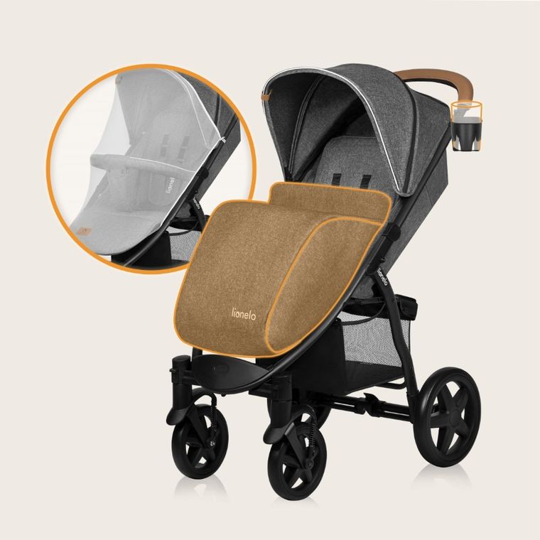 Lionelo, Annet Plus, wózek spacerowy, Stone Caramel