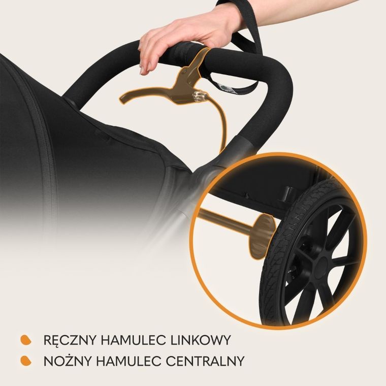 Lionelo, Azura, wózek spacerowy, Black Onyx