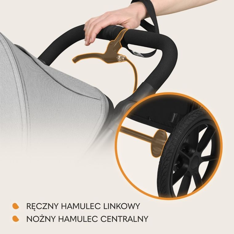 Lionelo, Azura, wózek spacerowy, Grey Stone