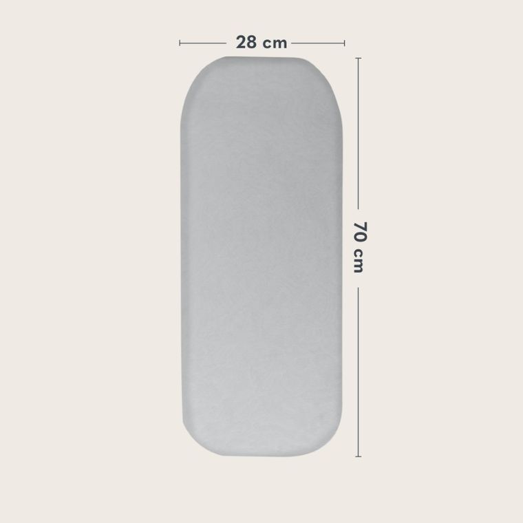 Lionelo, bambusowe prześcieradło z gumką, biały/szary, 28-70 cm, 2 szt.